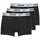 Nike Essential Cotton Stretch Trunk Boxershorts Schwarz / Weiß / Grau S 3er Pack