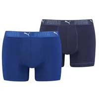 Puma Sport Baumwoll-Herren-Boxershorts 2er-Pack Blau weiß|blau M