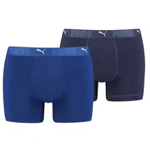 Puma Sport Baumwoll-Herren-Boxershorts 2er-Pack Blau weiß|blau M