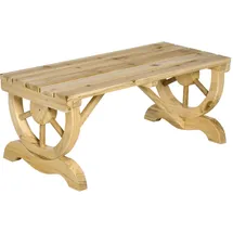 Outsunny Gartenbank 104 x 56 x 39 cm Beige