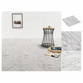 vidaXL PVC Laminat Dielen Selbstklebend 5,11 m2 Weißer Marmor