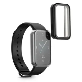 kwmobile 2x Silikon Hülle für HONOR Band 9 Schutzhülle - Fullbody Display Cover Set aus Silikon - Transparent Schwarz - Transparent