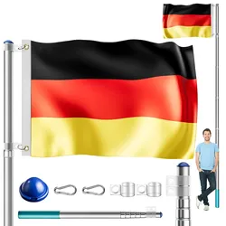 Fahnenmast Alu 630cm inkl Deutschland-Flagge