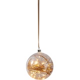 Eglo LED-Weihnachtskugel für Innen, beleuchtete Glaskugel zum Aufhängen Ø 20 cm, Leuchtkugel zum Hängen, extra-warmweiß, Strom-Betrieb