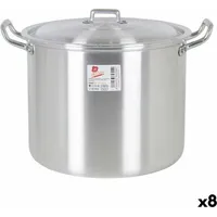 BigBuy Kochtopf mit Deckel 39693 Ø 22 cm Silberfarben