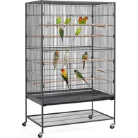 Yaheetech Vogelkäfig großer Vogelkäfig 93 x 56 x 153 cm schwarz