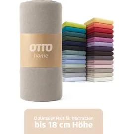 OTTO home Spannbettlaken Physalis Jersey 140 x 200 cm taupe