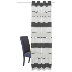 Vorhang HOME WOHNIDEEN "DARIAH", grau (anthrazit), B:140cm H:245cm, Polyester, Gardinen, HxB: 245x140, blickdicht