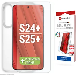 E.V.I. Displex Panzerglas + Schutzhülle für Samsung Galaxy S24+/S25+, Eco-Montag