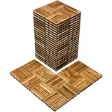 Vevor 27x Terrassenfliesen Klickfliese Balkonfliesen Fliesen 30x30cm Holzoptik