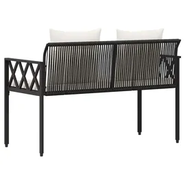 vidaXL 2-Seater 116 x 56 x 75 cm Schwarz