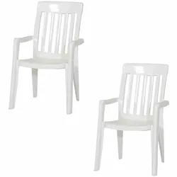 Sieger Palma SET 2x Stapelsessel weiß