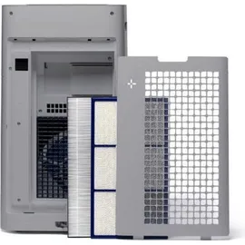 Sharp UA-HG60E-L Luftreiniger mit Luftbefeuchter für Räume bis zu 50 qm, 3-Stufen Filtersystem (Vorfilter, Geruchsfilter, HEPA-Filter), grau