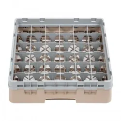 Cambro Gläserspülkorb beige mit 36 Fächern max Glashöhe 9,2cm. Dieser Gläserspülkorb bietet
