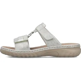 Rieker Damen Pantolette silber/platin, Damen:40 EU