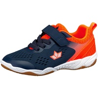 LICO Key VS Unisex Kinder Sneaker, marine/orange, 35 EU
