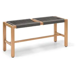 Tchibo - Bank »Lenja« mit Textilgeflecht - 100x35x45cm - grau - Eukalyptusholz / Polypropylen