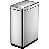 Eko DeLuxe Phantom Sensormülleimer 2 x 20 L Edelstahl zwei Inneneimer, schlanks Design, hygienische, Abfalleimer, Silber