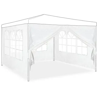Relaxdays Seitenwand für Pavillon 4 Stück 2 x 3 m Weiß