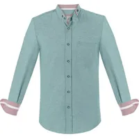 FUCHS Trachtenhemd Hemd Christoph grün mit Stehkragen grün XL