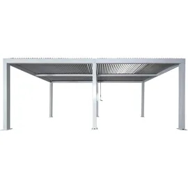 Mendler Pergola MCW-L46 Weiß 11 cm Alu-Gestell 3 x 6 m