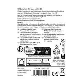 IDENA LED Lichterkette Micro 12,9 m Bunt