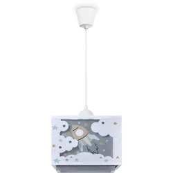 PACO HOME Pendelleuchte "GRETA", weiß, H: 24,5cm, Lampen, Kinderlampe