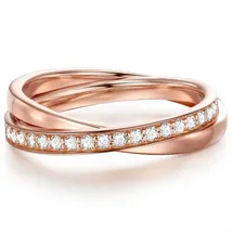 Glanzstücke München Ring aus Sterling Silber mit Zirkonia in roségold | Gr.: 56