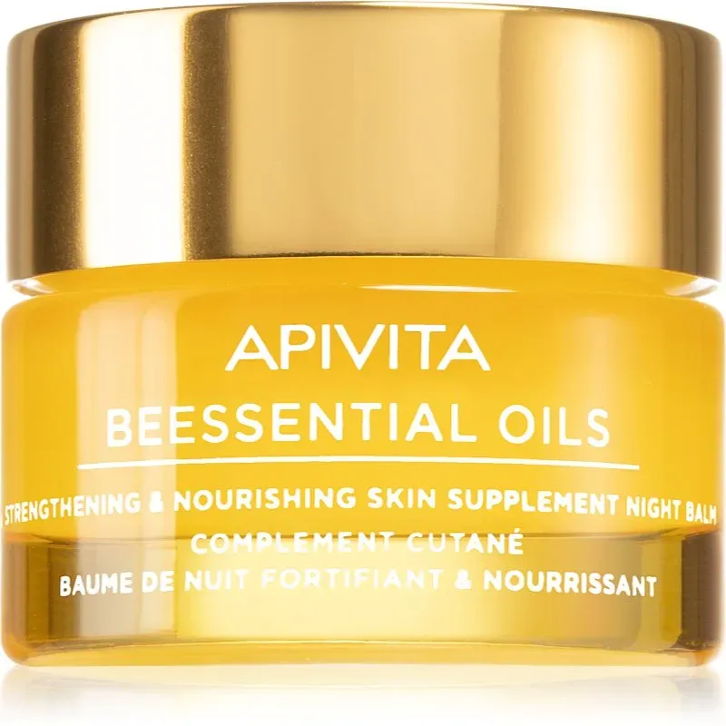 Apivita Beessential Oils Strengthening & Nourishing Night Balm Hautbalsam für die Nacht zum nähren und Feuchtigkeit spenden 15 ml