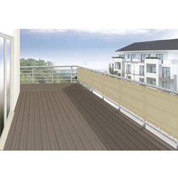 FLORACORD Balkonverkleidung, Polyester, HxL: 90 x 500 cm - beige