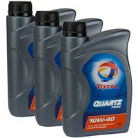 3x MOTORÖL TOTAL QUARTZ 7000 10W-40 1L