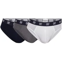 Cristiano Ronaldo CR7 Basic Slip 3er Pack Weiß / Grau / Dunkelblau M