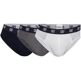 Cristiano Ronaldo CR7 Basic Slip 3er Pack Weiß / Grau / Dunkelblau M