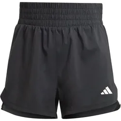 adidas Pacer Training 3-Streifen Woven High Rise Trainingsshorts Damen IT7760 - black/white XXS/5"