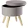 Echtwerk Hocker Max Stoff 33 x 36 x 33 cm Grau