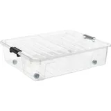 Plast Team Aufbewahrungsbox HOME BOX Bedroller XL 49 Liter transparent