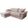 KAWOLA Sofa DAMETO Ecksofa Bettsofa Schlafsofa mit Stauraum Cord rosa