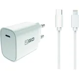 2Go Netz-Ladeset Power Delivery weiss Lightning 1x USB Type C (20 W, 1 Port), USB Ladegerät, Weiss