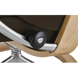 Stressless Relaxsessel Reno Leder 83 x 110 x 76 cm Braun mit Hocker