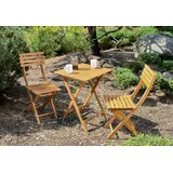 Garden Pleasure Gartentisch ALAMENDA braun quadratisch 55,0 x 55,0 x 72,0 cm