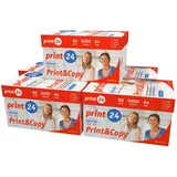 print24 Druckerpapier Kopierpapier 25000 Blatt (50 x 500) A4 80g Premium Weiß Testsieger PEFC