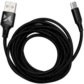 wozinsky Ladekabel Schnellladekabel USB - USB Typ C 2,4A 1m Schwarz - Schwarz