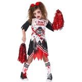 Morph Cheerleader Zombie Kostüm Kinder, Halloween Kostüm Cheerleader, Horror Cheerleader Kostüm, Cheerleader Kostüm Kinder Halloween - Größe XL