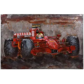 Garden Pleasure Wandbild 3D Rennwagen, Metall