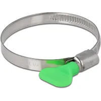 DeLock Schlauchschelle mit Flügelmutter 50 mm 10 Stück grün