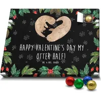 Mr. & Mrs. Panda Schoko Adventskalender Otter Valentine - Schwarz - Geschenk, Ehefrau, Freund, Heiraten, Geschenk für Frauen, Heiratsantrag, Mitbr... - Schwarz