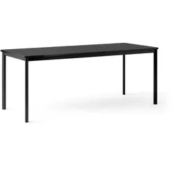 &Tradition - Drip Esstisch HW59, 190 x 80 cm, Black Nano Laminat, Tischbeine schwarz