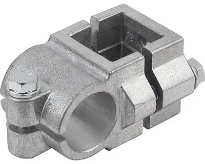 ROHRVERBINDER KREUZSTÜCK ALUMINIUM, FÜR RUND- & VIERKANTROHRE, KOMP:STAHL, A=40,3, B=40,2