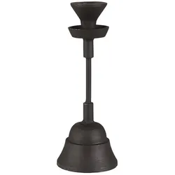 IB Laursen Kerzenhalter für Stabkerze handgefertigt, Ø 9,5 cm, Höhe 25,5 cm, schwarz