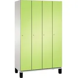 C+P Umkleidespind 4510040S10015 Füße 4Abteile B1200mm lgr/vgn
